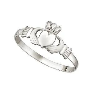 14K White Gold Mini Claddagh Ring