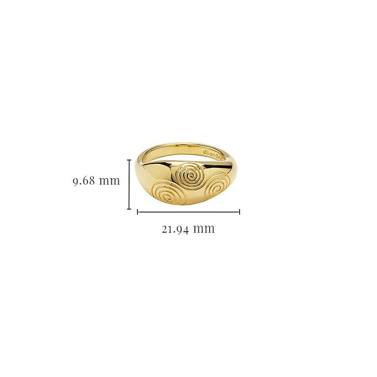 14kt Gold Vermeil Celtic Triskele Ring