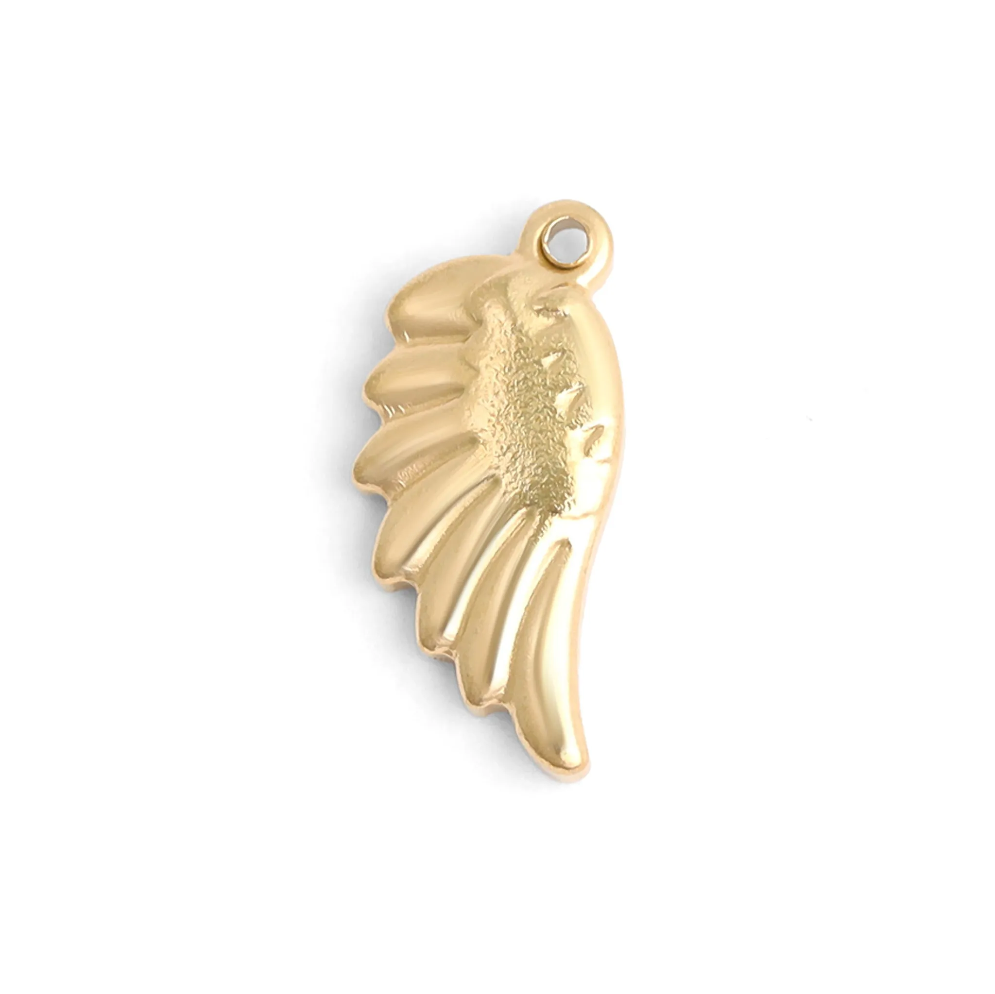 18K Gold PVD Stainless Steel Small Angel Wing Charm / PDL0105