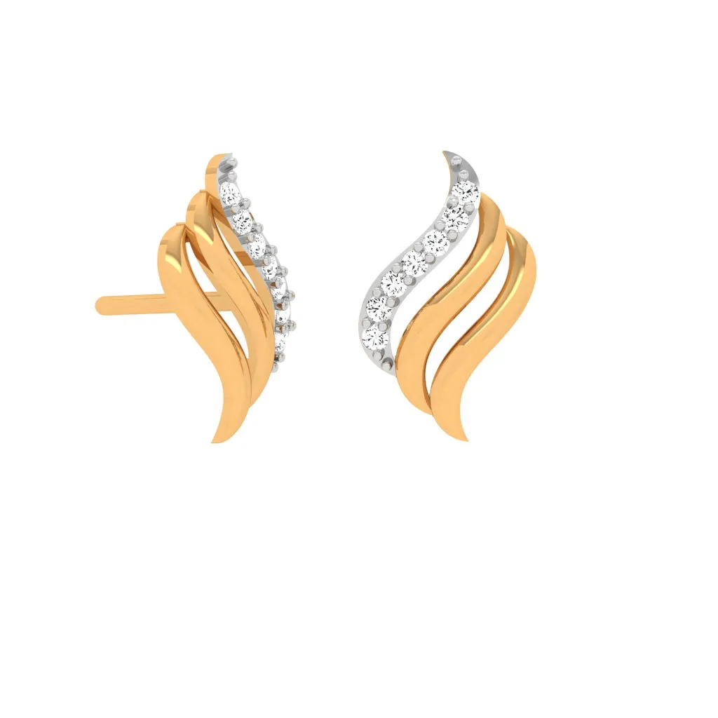 18KT Gold And Diamond Earrings That Steal Your Attention Instantly