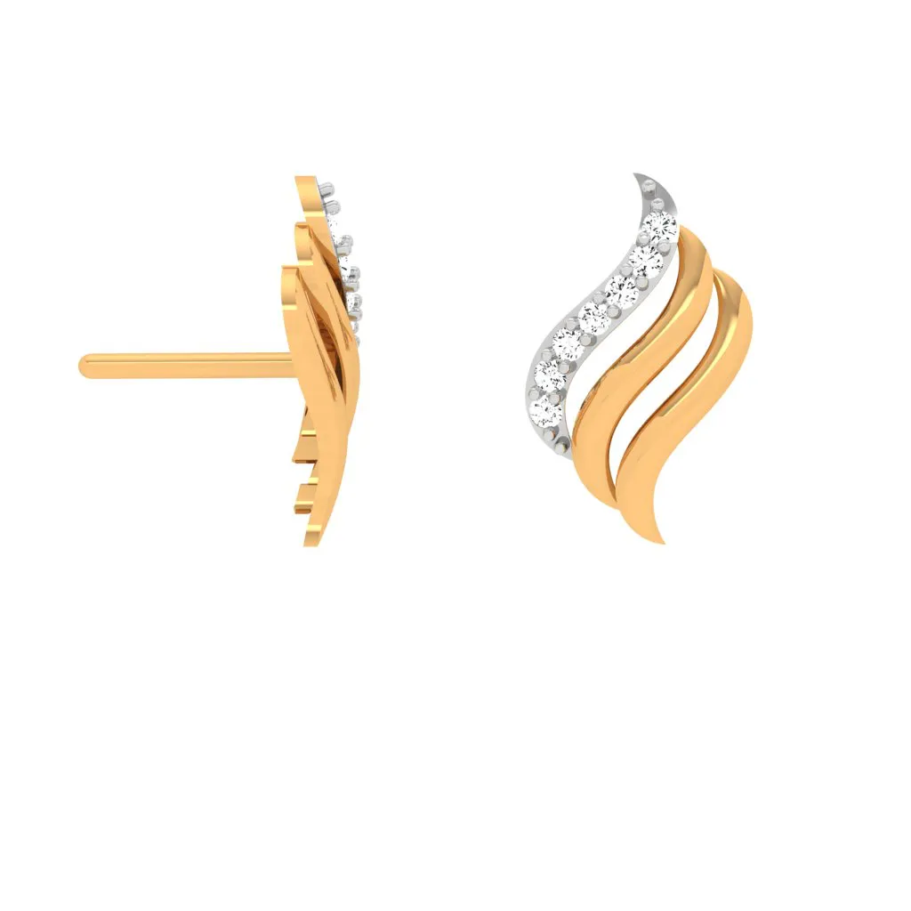 18KT Gold And Diamond Earrings That Steal Your Attention Instantly