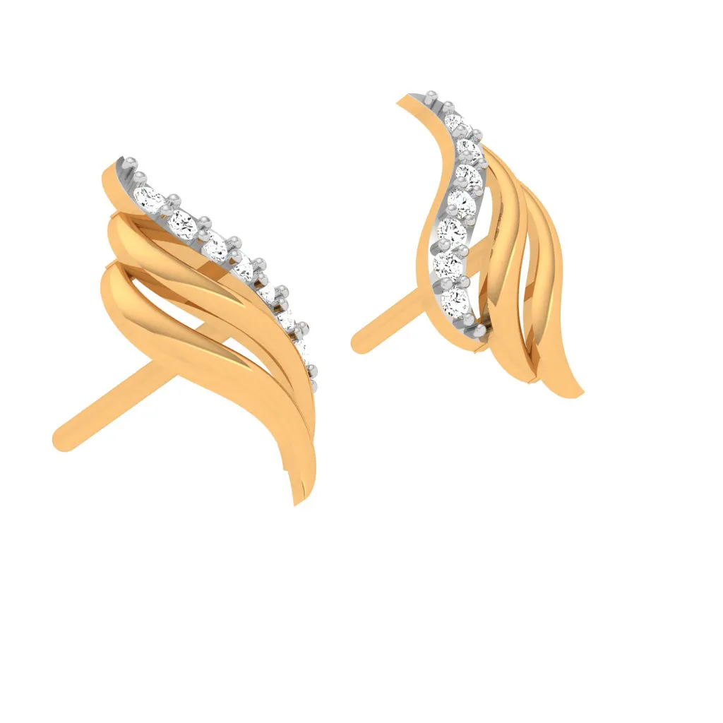 18KT Gold And Diamond Earrings That Steal Your Attention Instantly