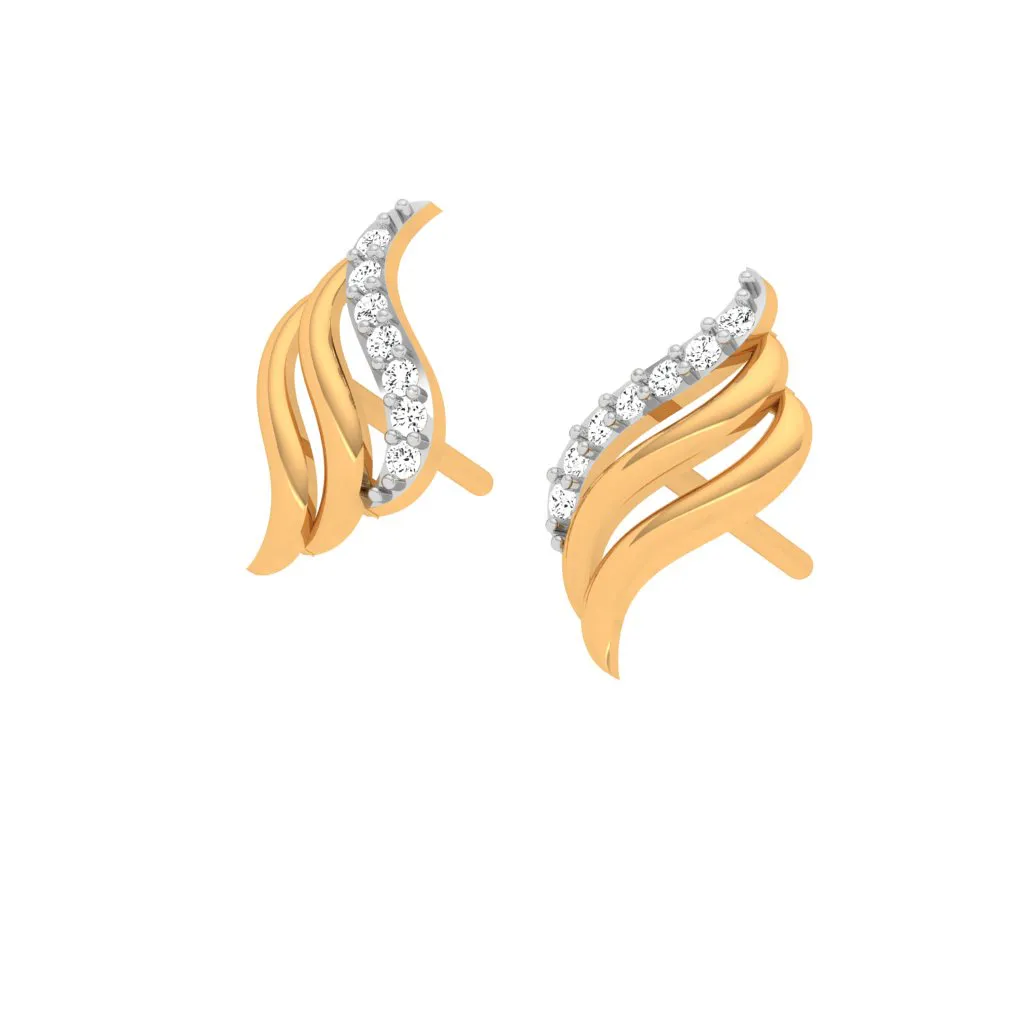 18KT Gold And Diamond Earrings That Steal Your Attention Instantly