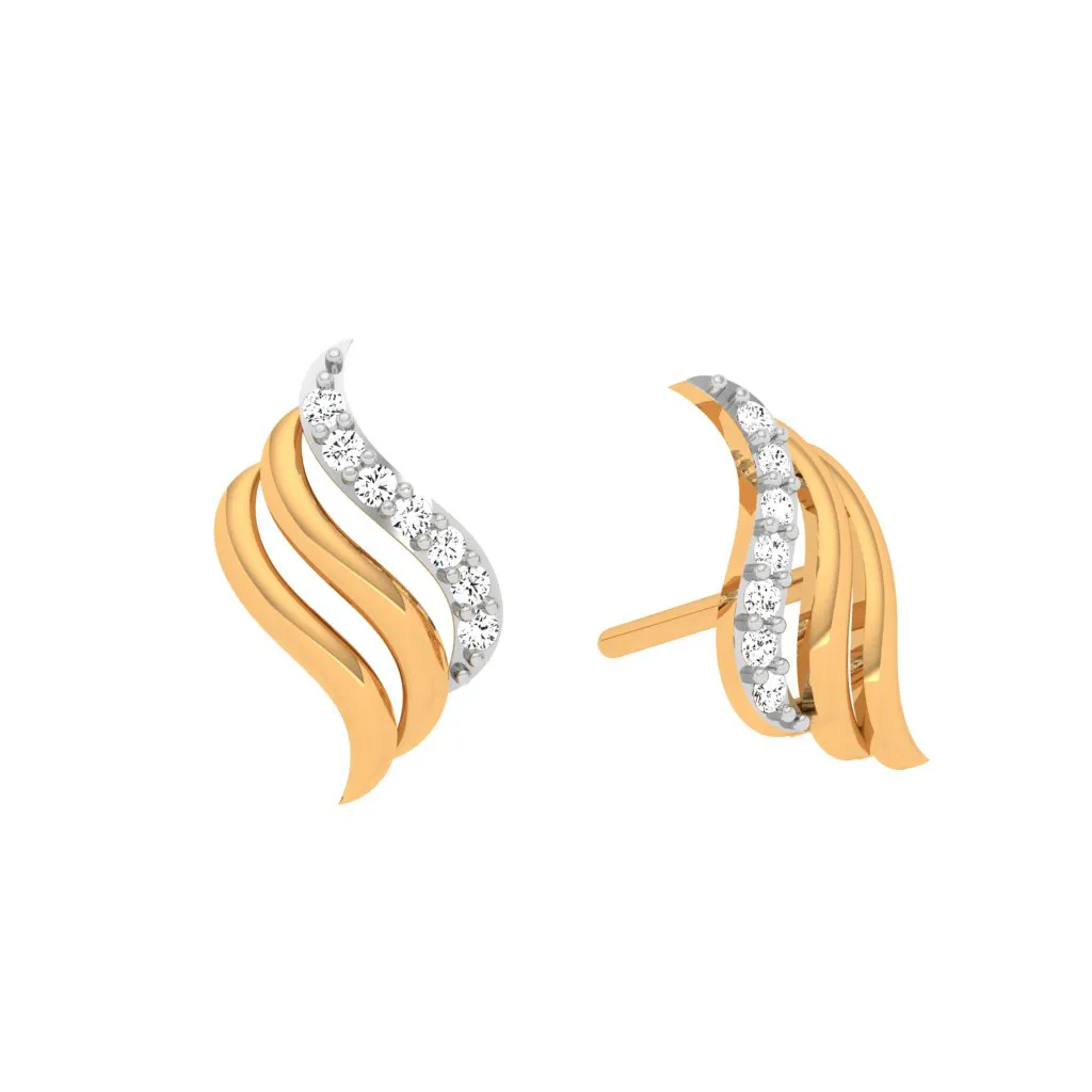 18KT Gold And Diamond Earrings That Steal Your Attention Instantly