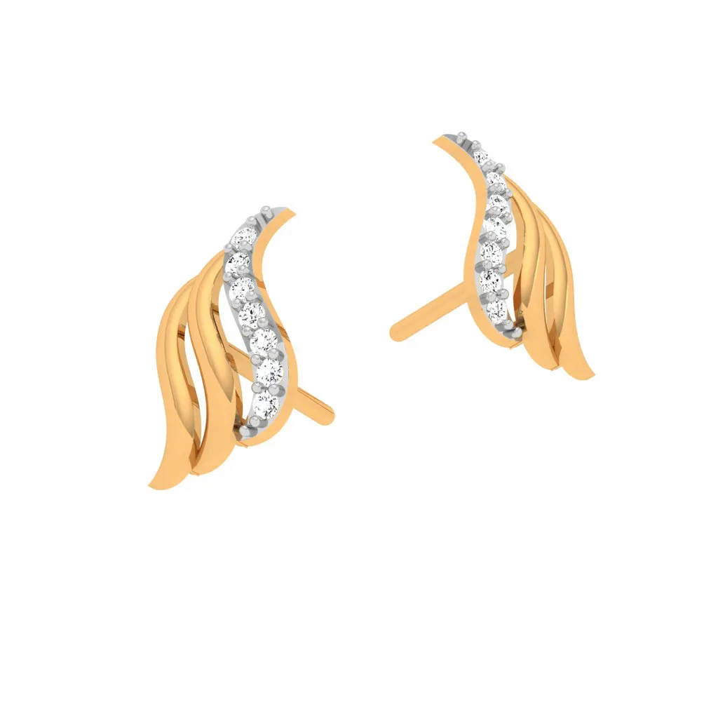 18KT Gold And Diamond Earrings That Steal Your Attention Instantly