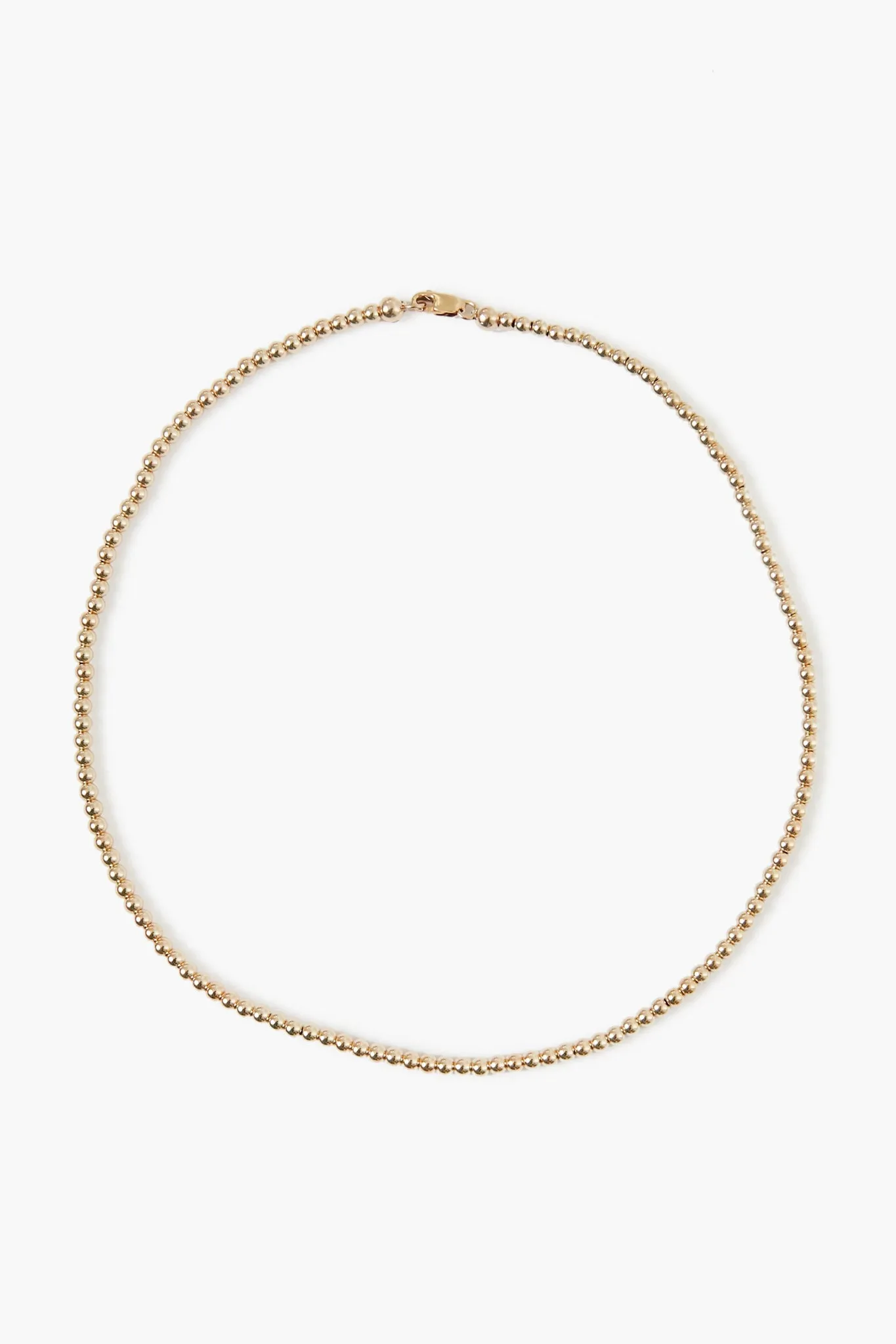 3Mm Gold Ball Necklace