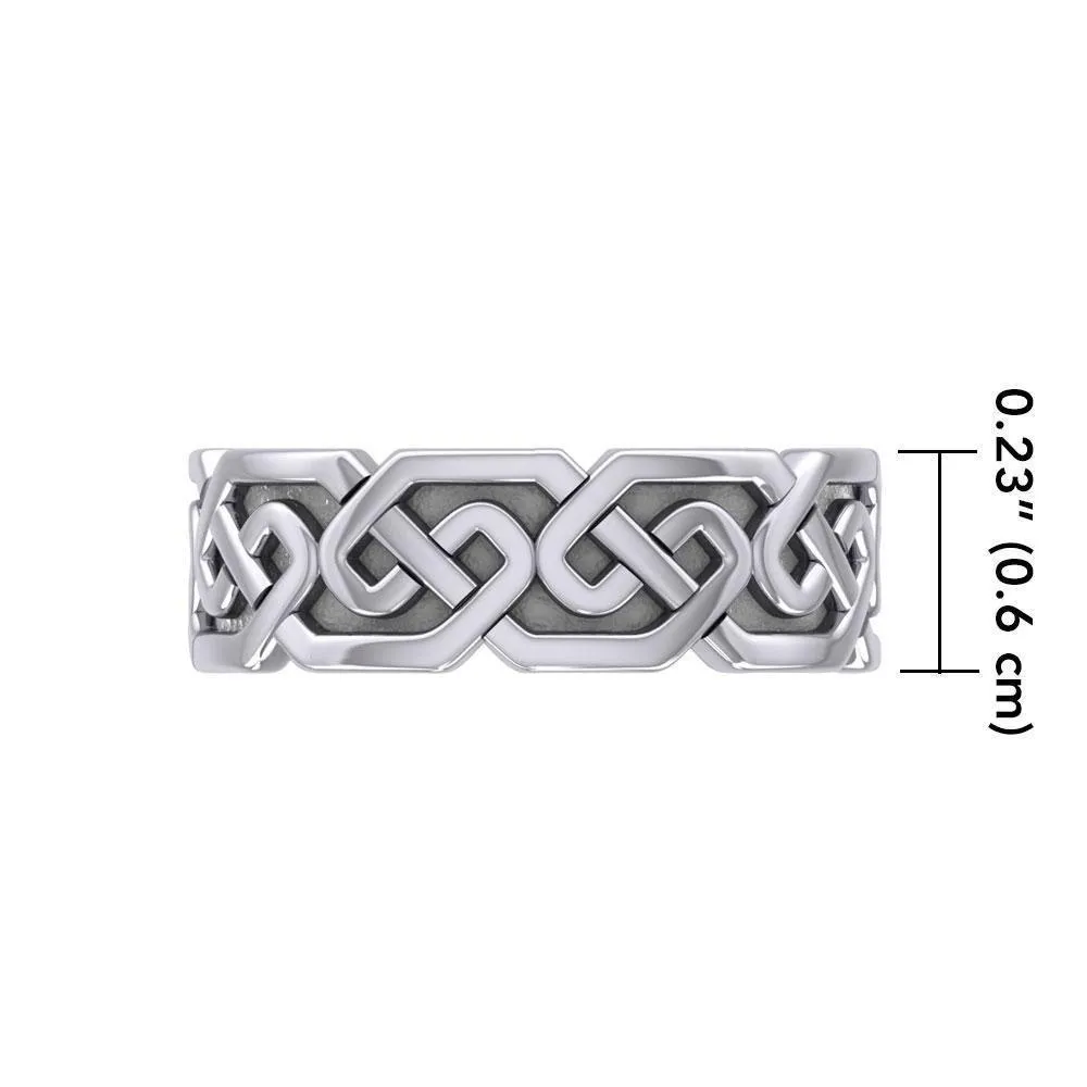 A timeless expression  ~ Sterling Silver Celtic Knotwork Ring TR380