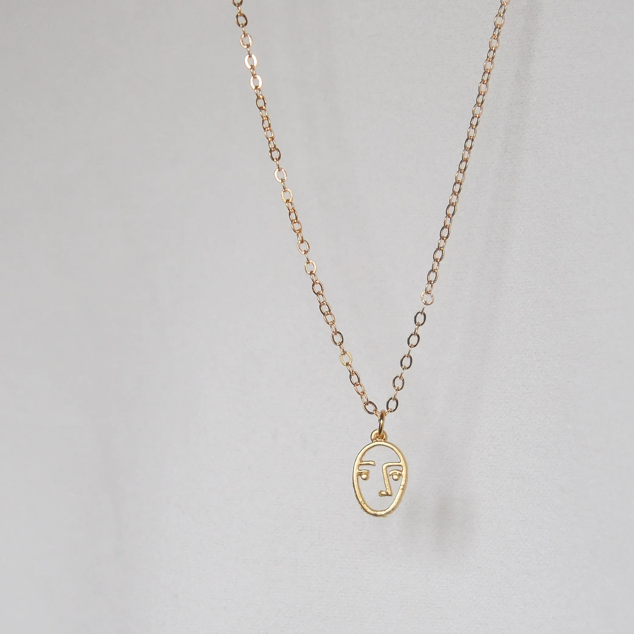 Abstract Face Necklace