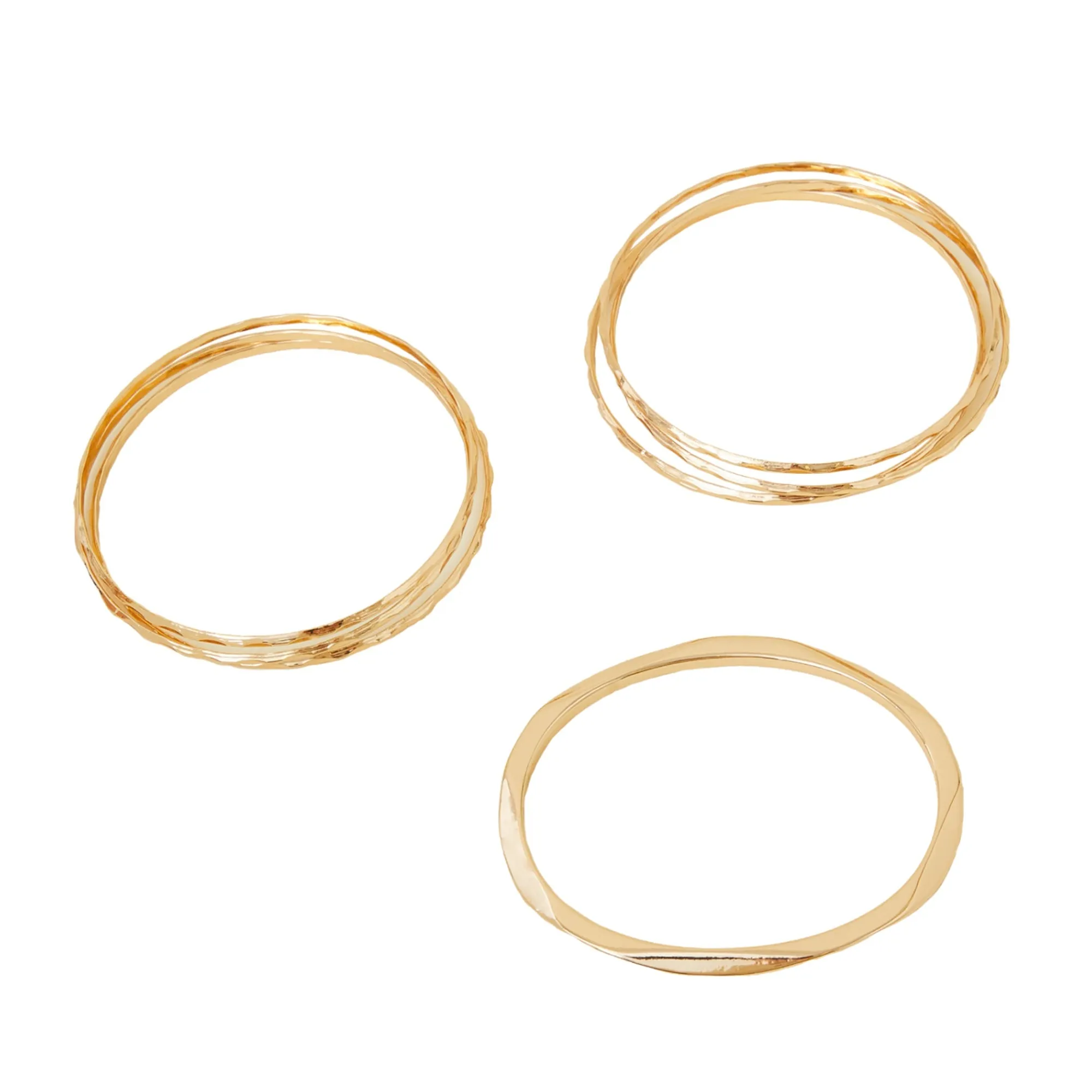 Accessorize London  Women's Gold Bangles Set Of 8