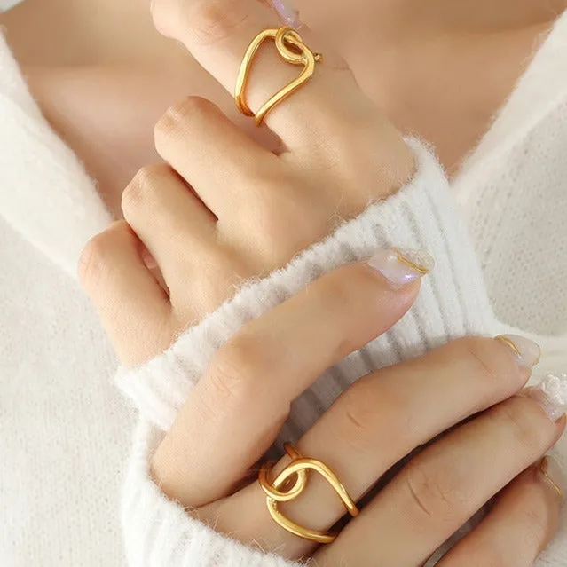 Alina Gold Button Ring