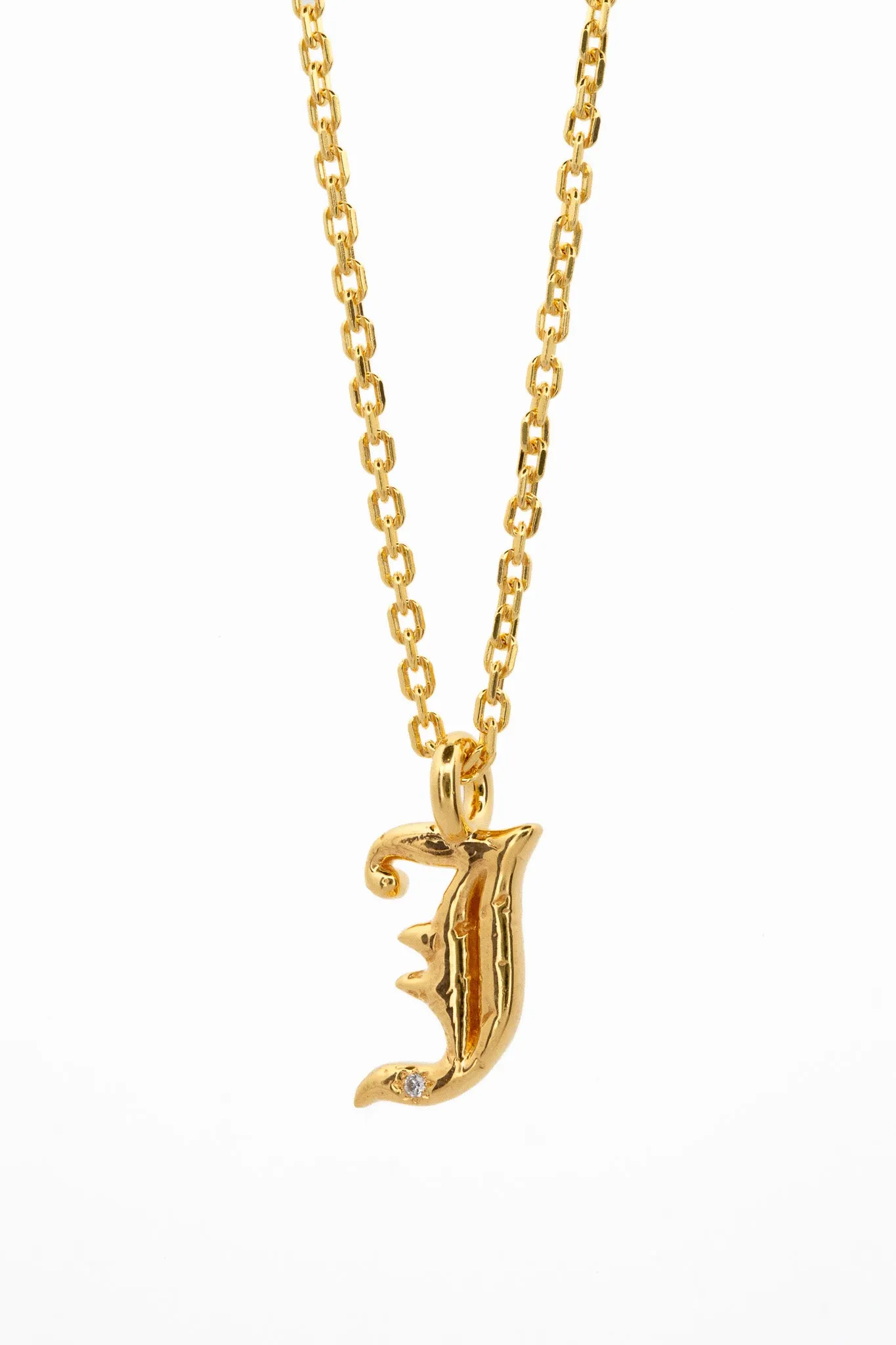 Alphabet Icon Necklace Gold