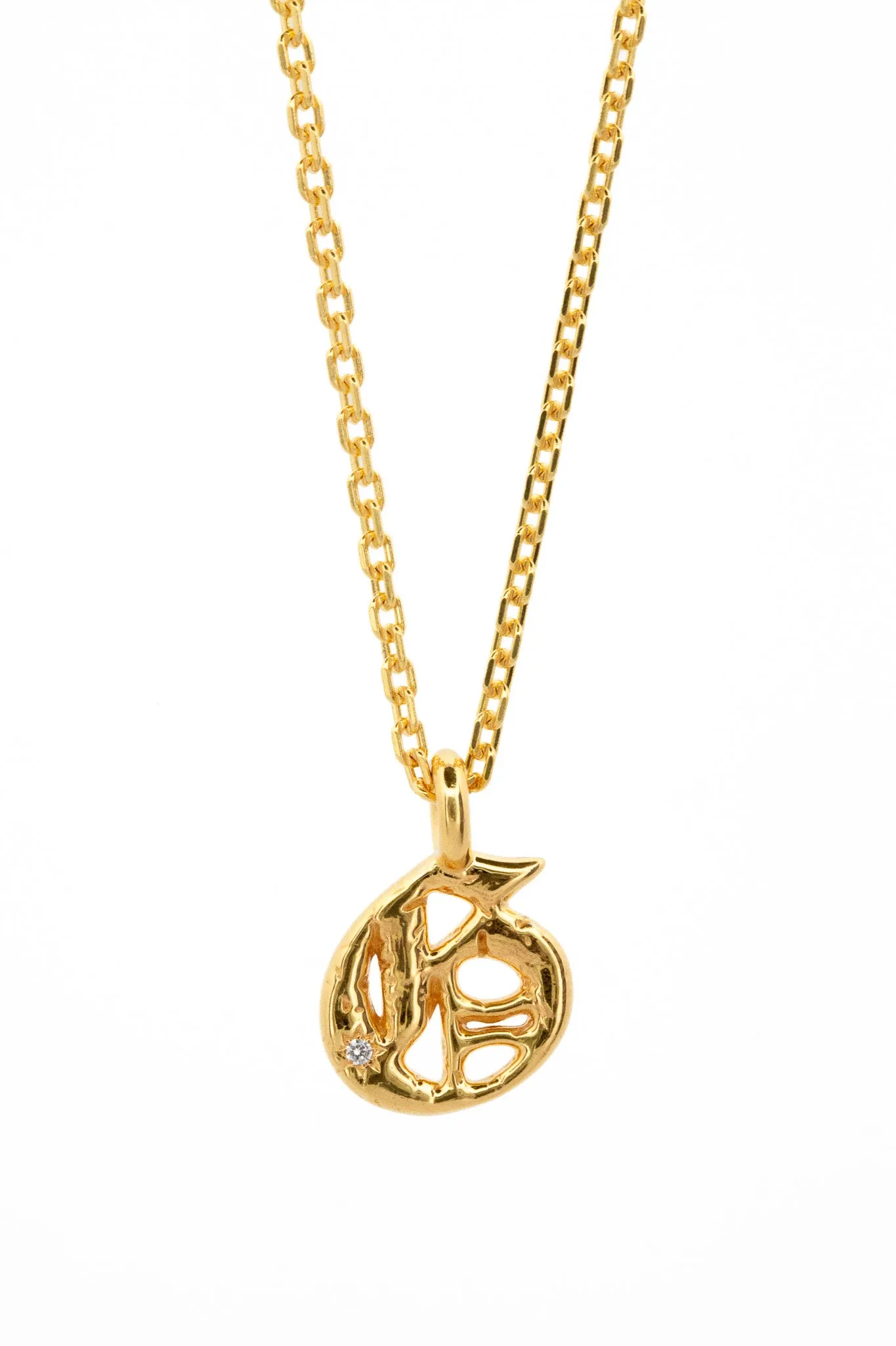 Alphabet Icon Necklace Gold