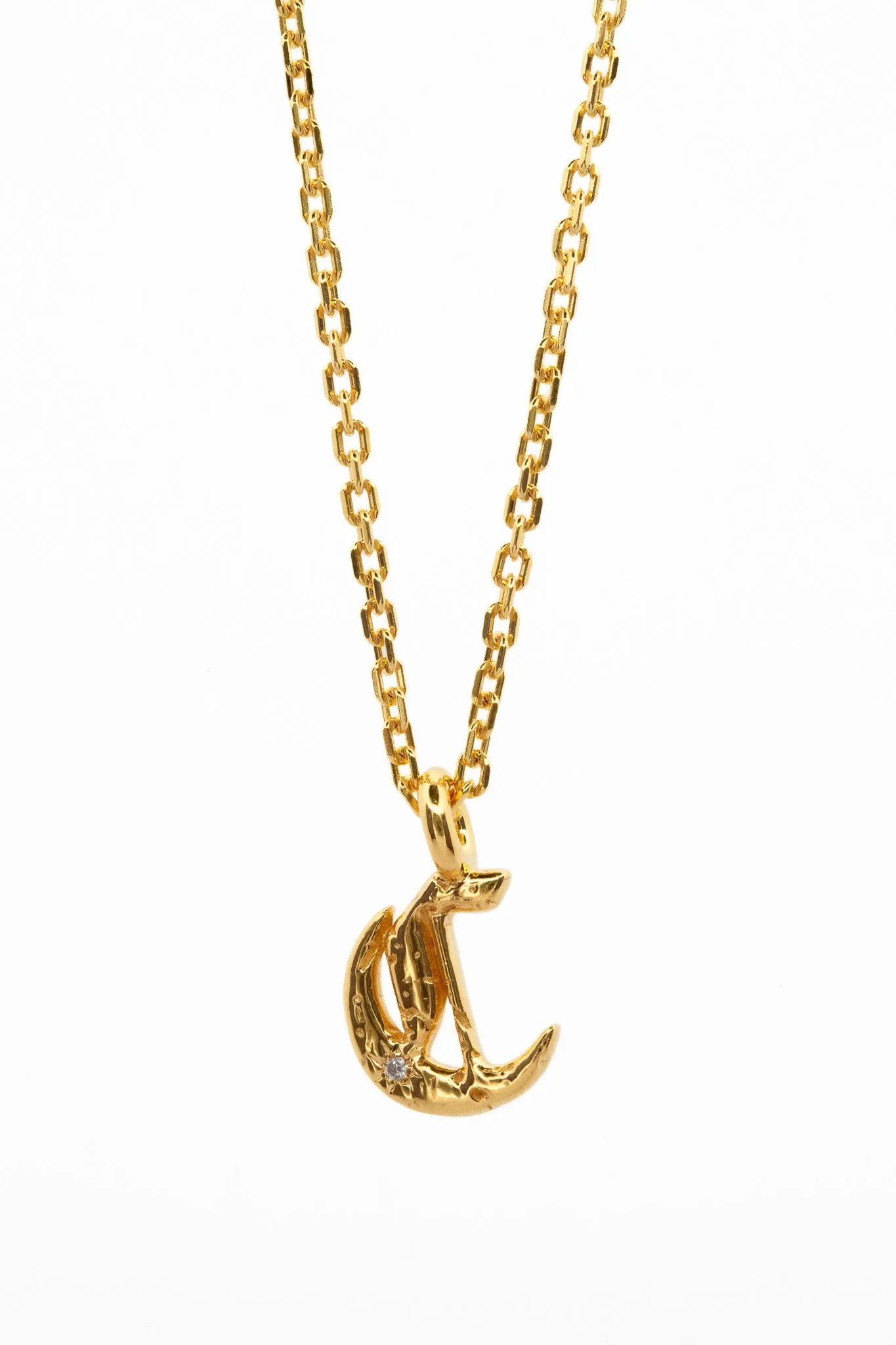 Alphabet Icon Necklace Gold