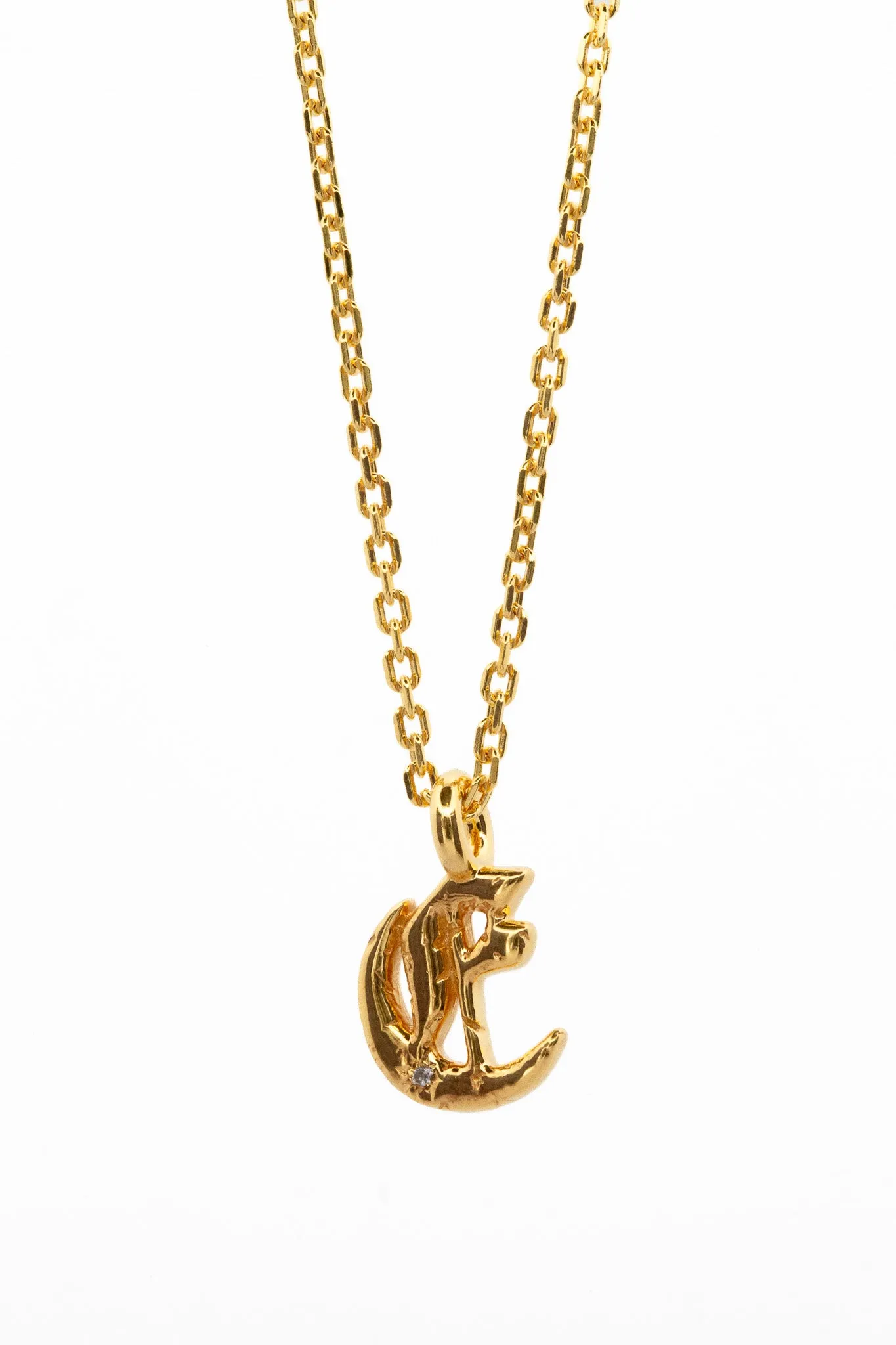 Alphabet Icon Necklace Gold