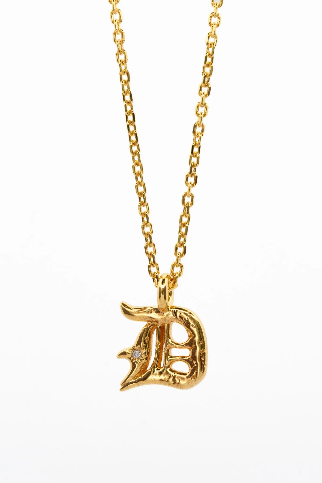 Alphabet Icon Necklace Gold