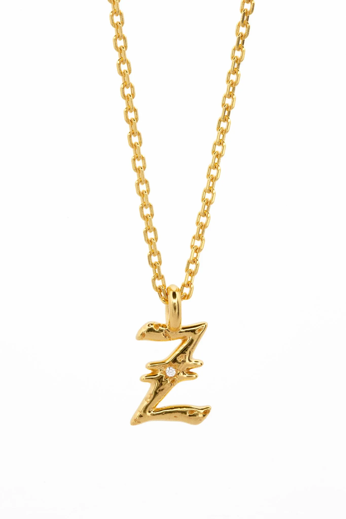 Alphabet Icon Necklace Gold