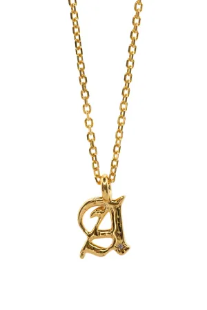 Alphabet Icon Necklace Gold