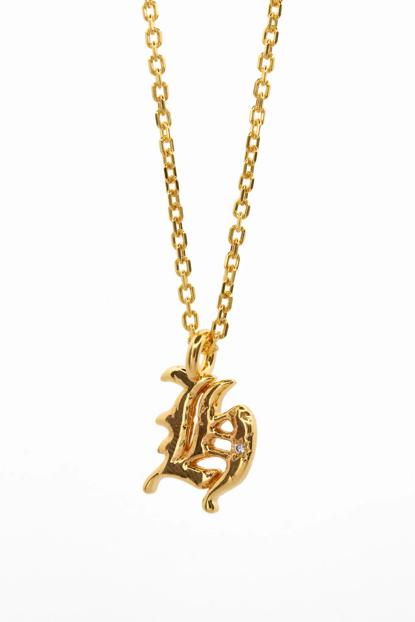 Alphabet Icon Necklace Gold