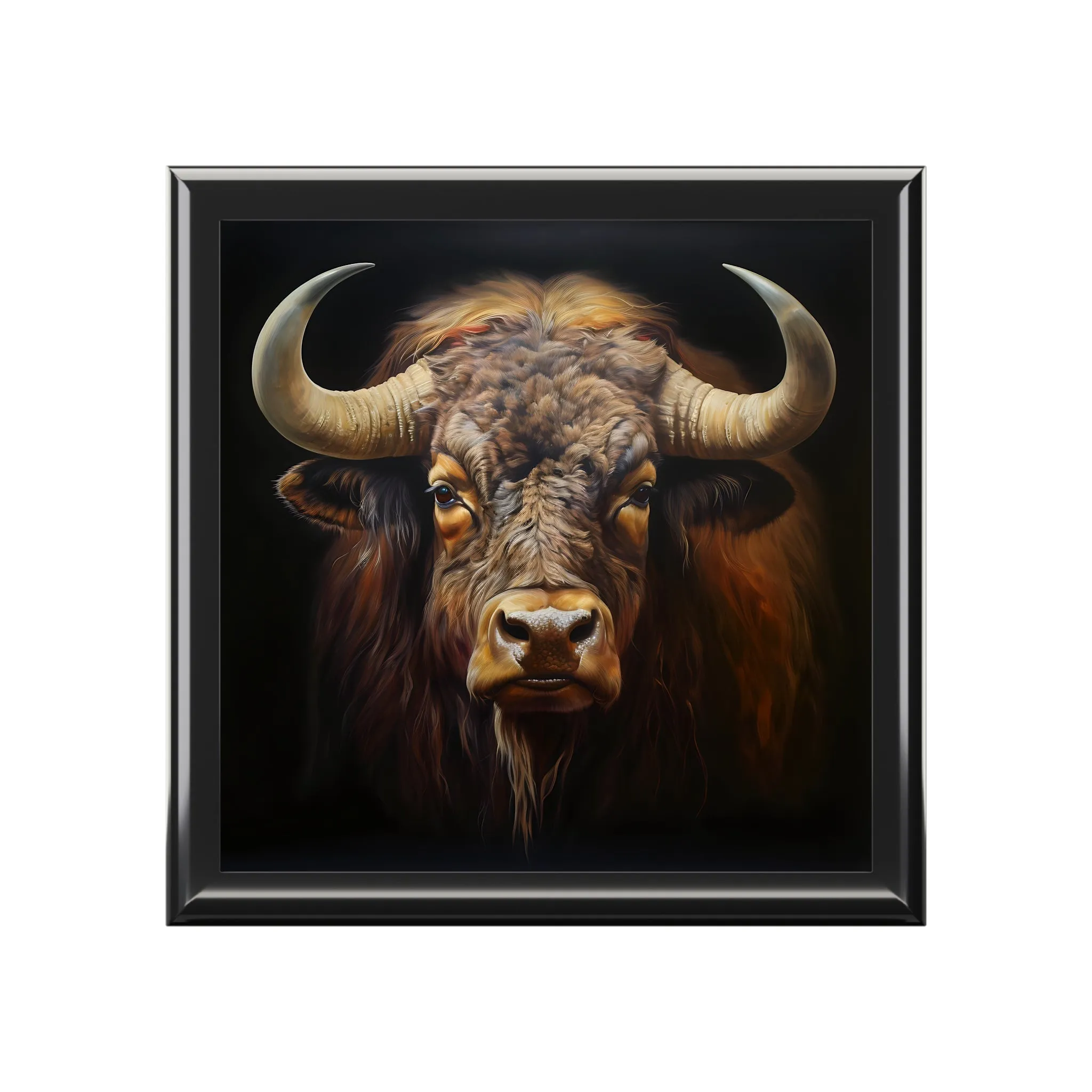 American Bison (Buffalo) Portrait Art Print Gift and Jewelry Box