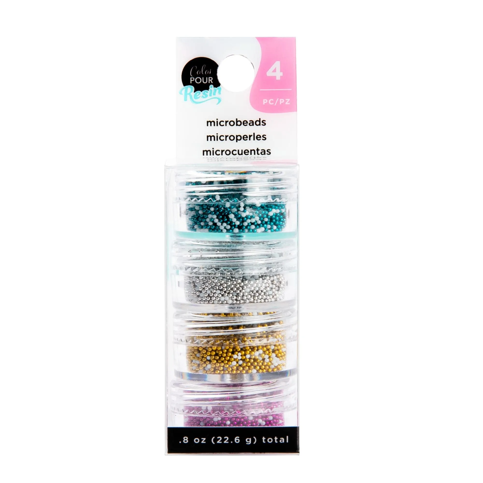 American Crafts Color Pour Resin Mix-Ins-Microbeads 4/Pkg