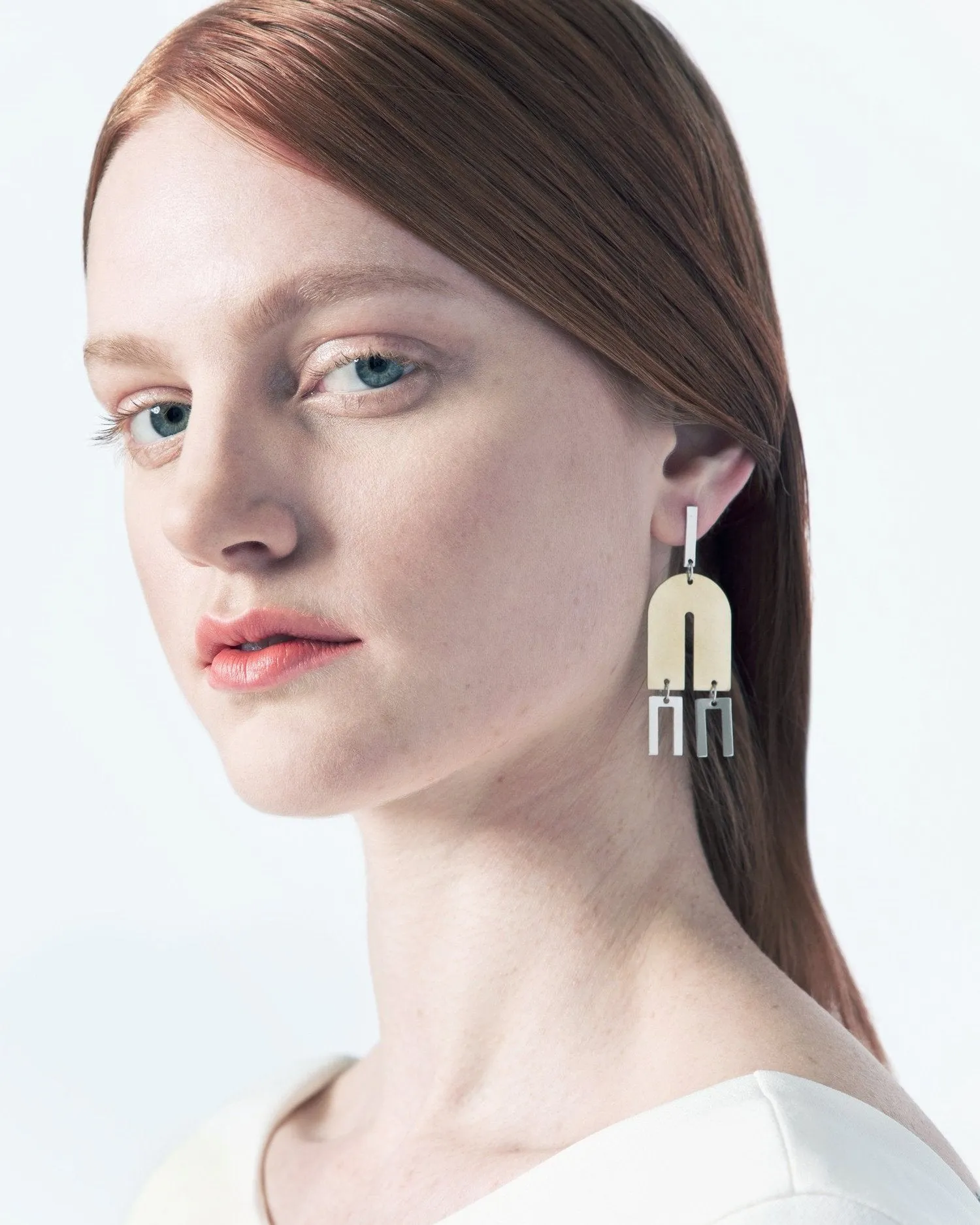 Arc   Line Earrings