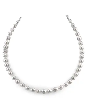 Baroque Japanese Akoya Pearl Necklace, 8.0-8.5mm