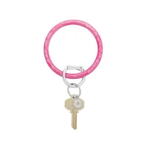 Big Pink Topaz Resin O Key Ring - FINAL SALE