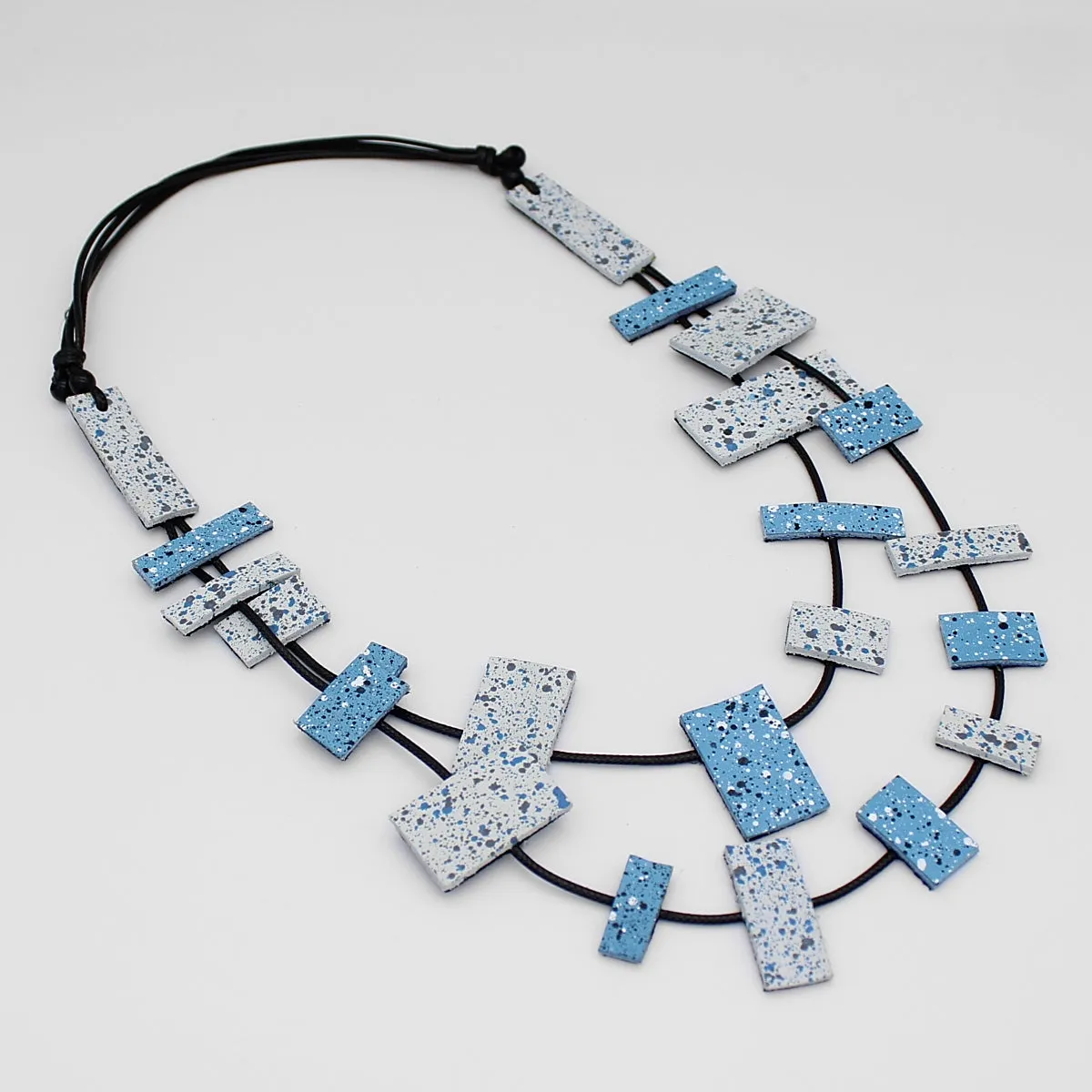 Billie Blue Leather Statement Necklace