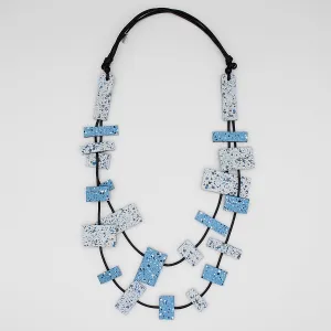 Billie Blue Leather Statement Necklace