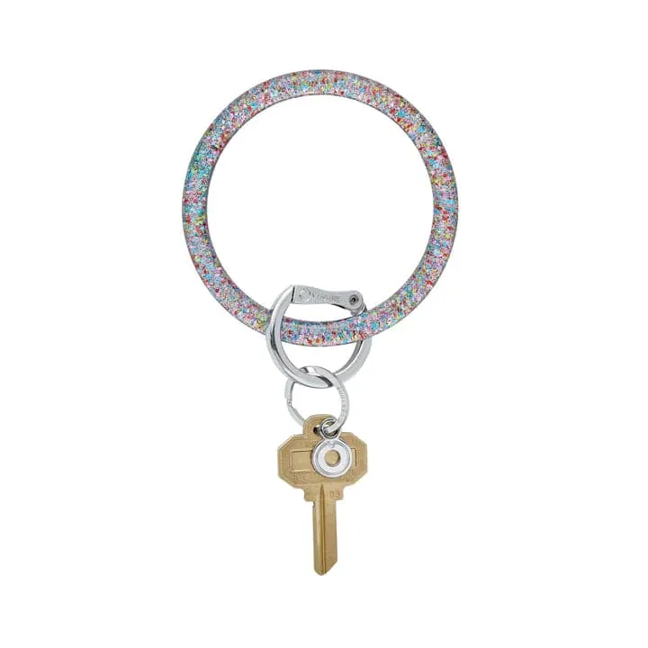 Birthday Cake - Resin Big O® Key Ring