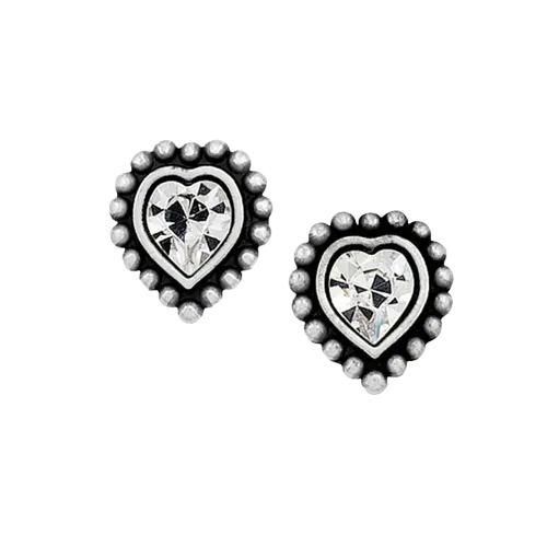 Brighton Women's Shimmer Heart Mini Post Earrings