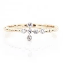 Bubble Diamond Cross Ring