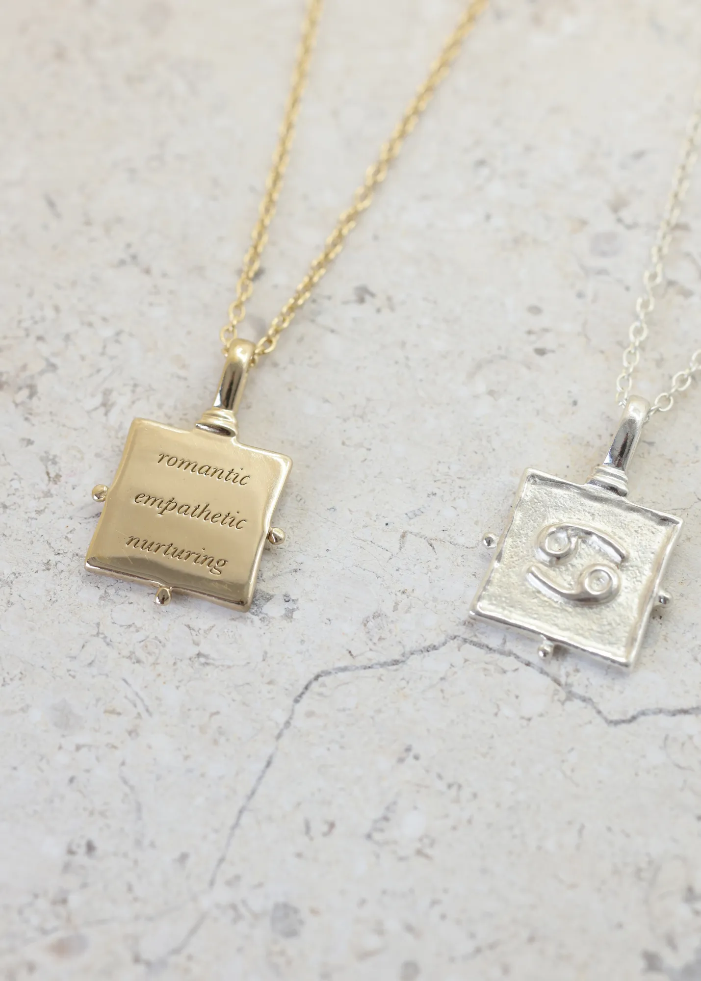 Cancer Zodiac Silver Necklace