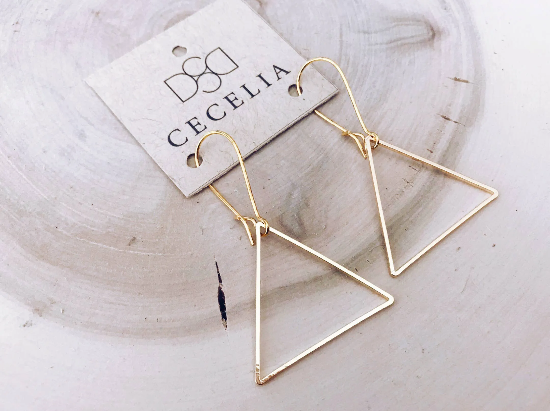 Cecelia Designs Jewelry - Basic Triangle Hoop Earrings