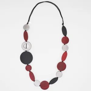 Crimson Brea Wood Necklace