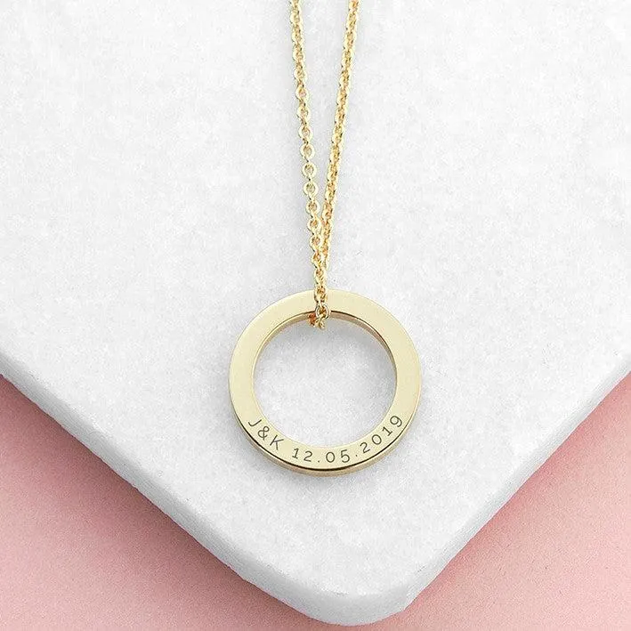 Custom Name Ring Necklace