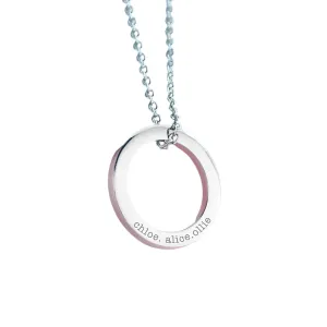 Custom Name Ring Necklace