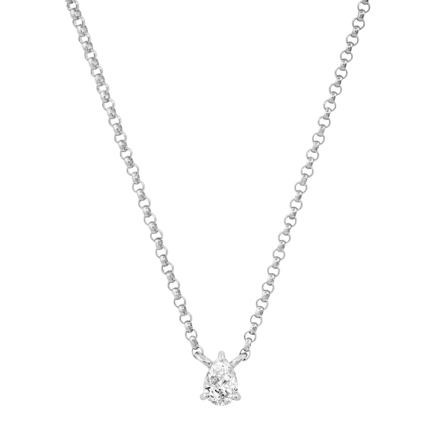 Delicate Diamond Solo Shape Necklace