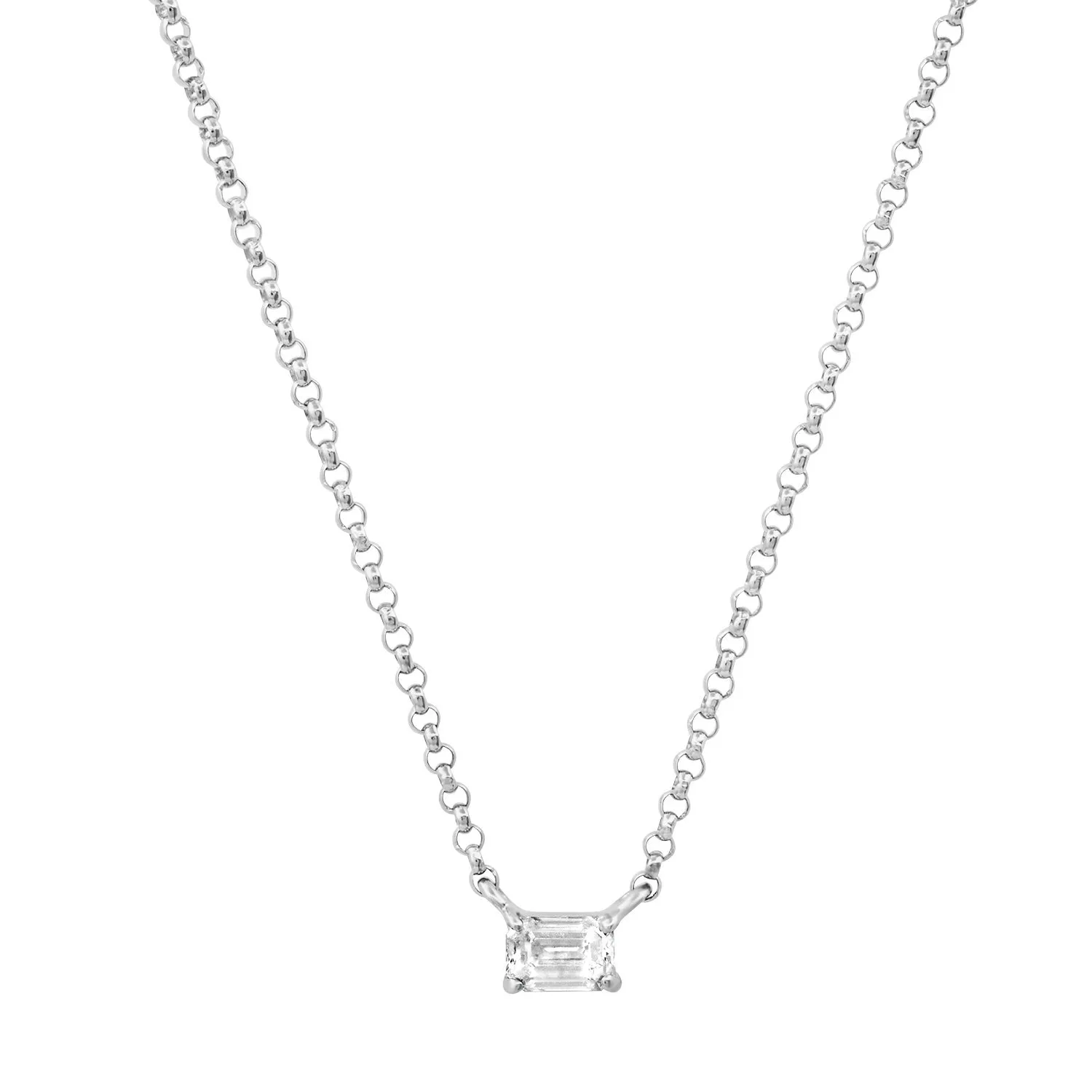 Delicate Diamond Solo Shape Necklace