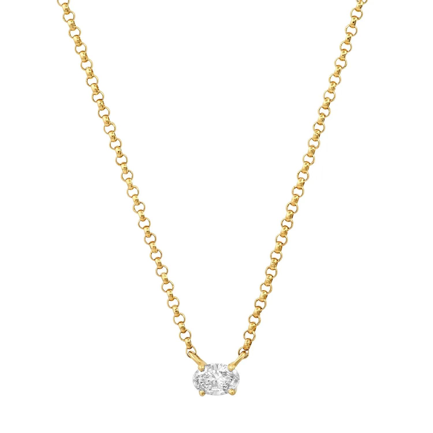 Delicate Diamond Solo Shape Necklace