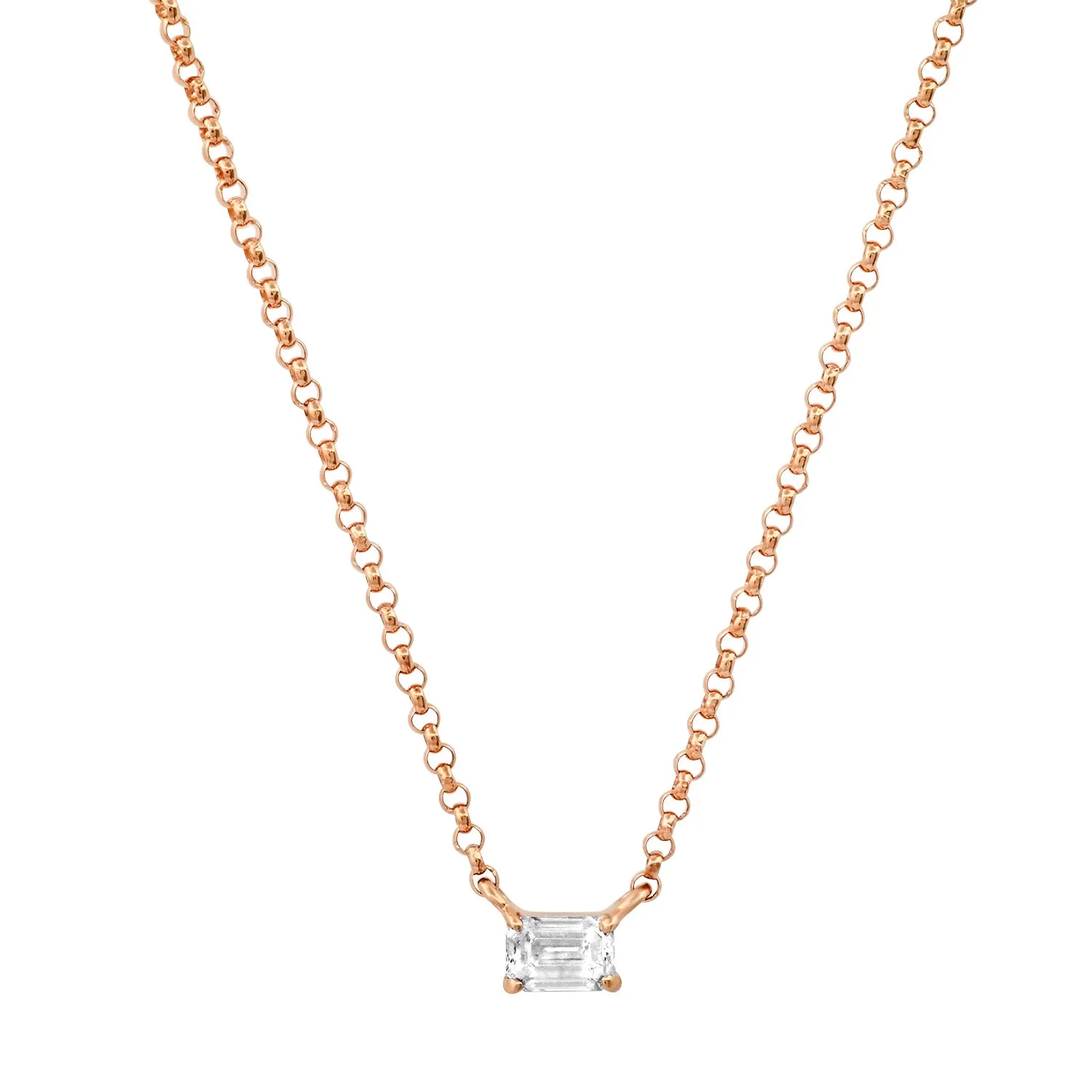 Delicate Diamond Solo Shape Necklace