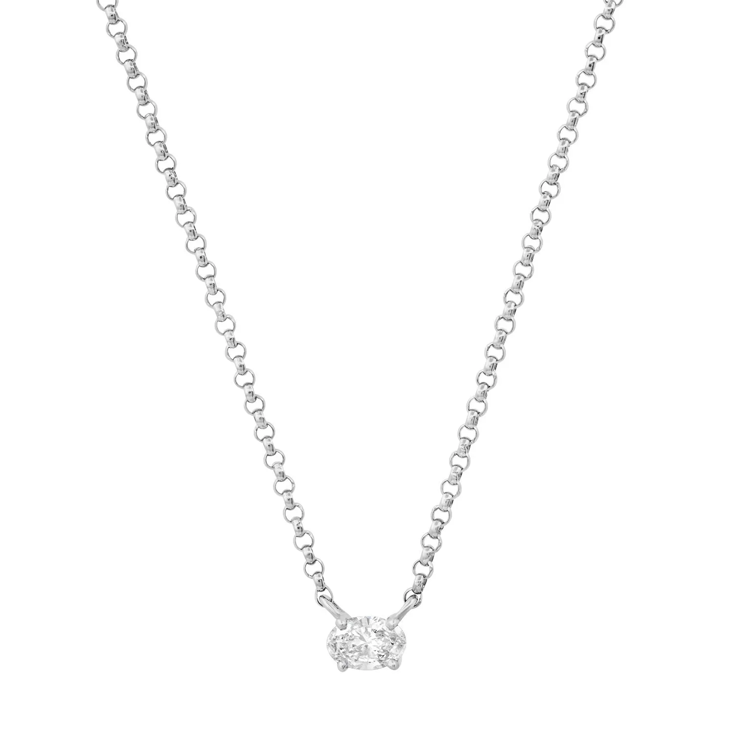 Delicate Diamond Solo Shape Necklace