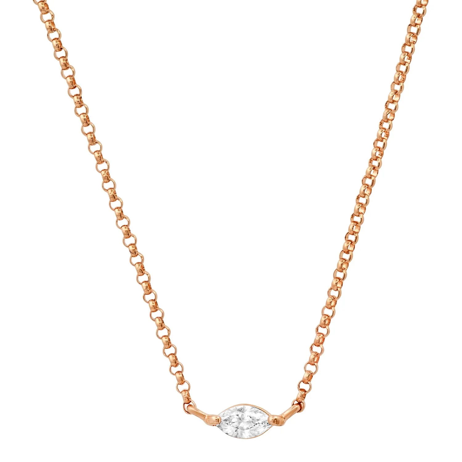 Delicate Diamond Solo Shape Necklace