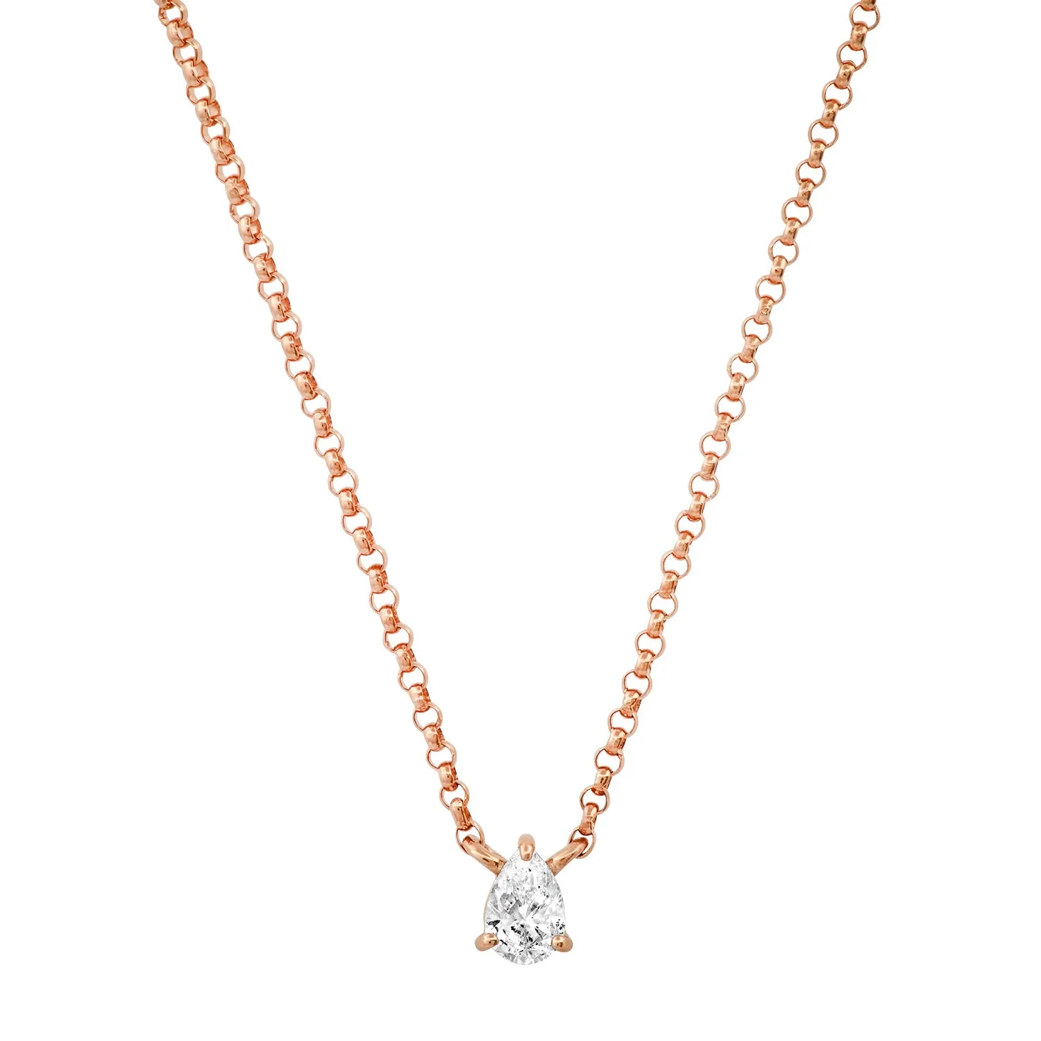 Delicate Diamond Solo Shape Necklace