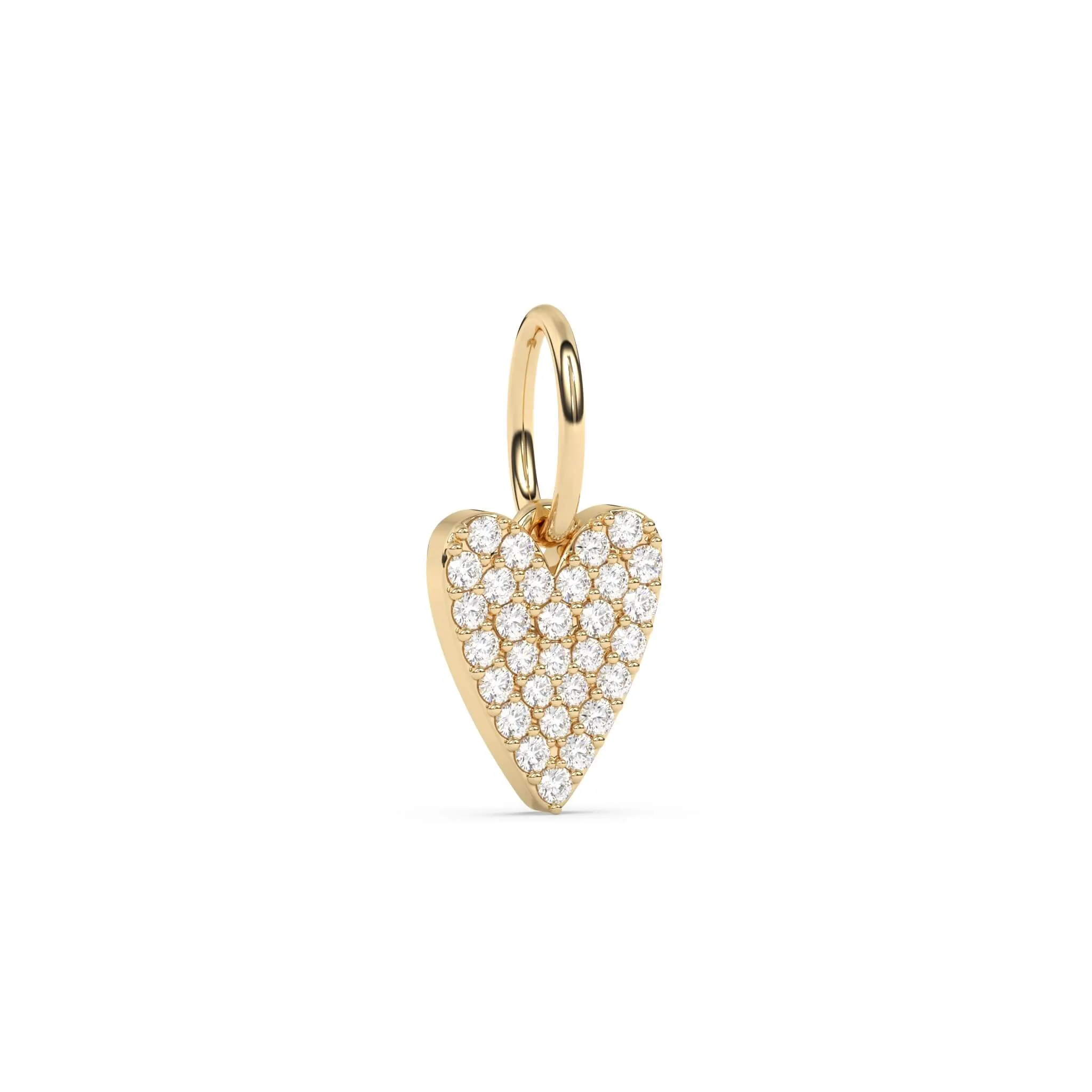 Diamon Heart Charm Necklace