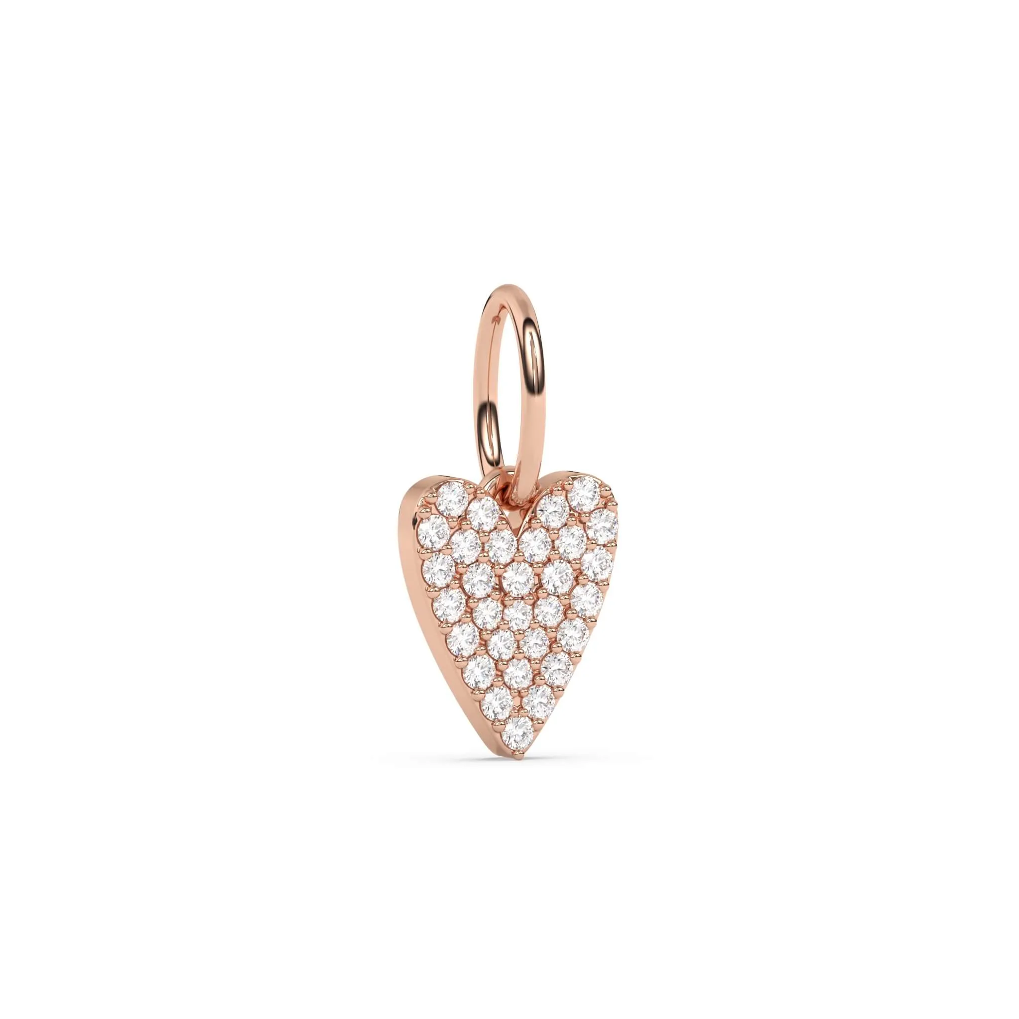 Diamon Heart Charm Necklace