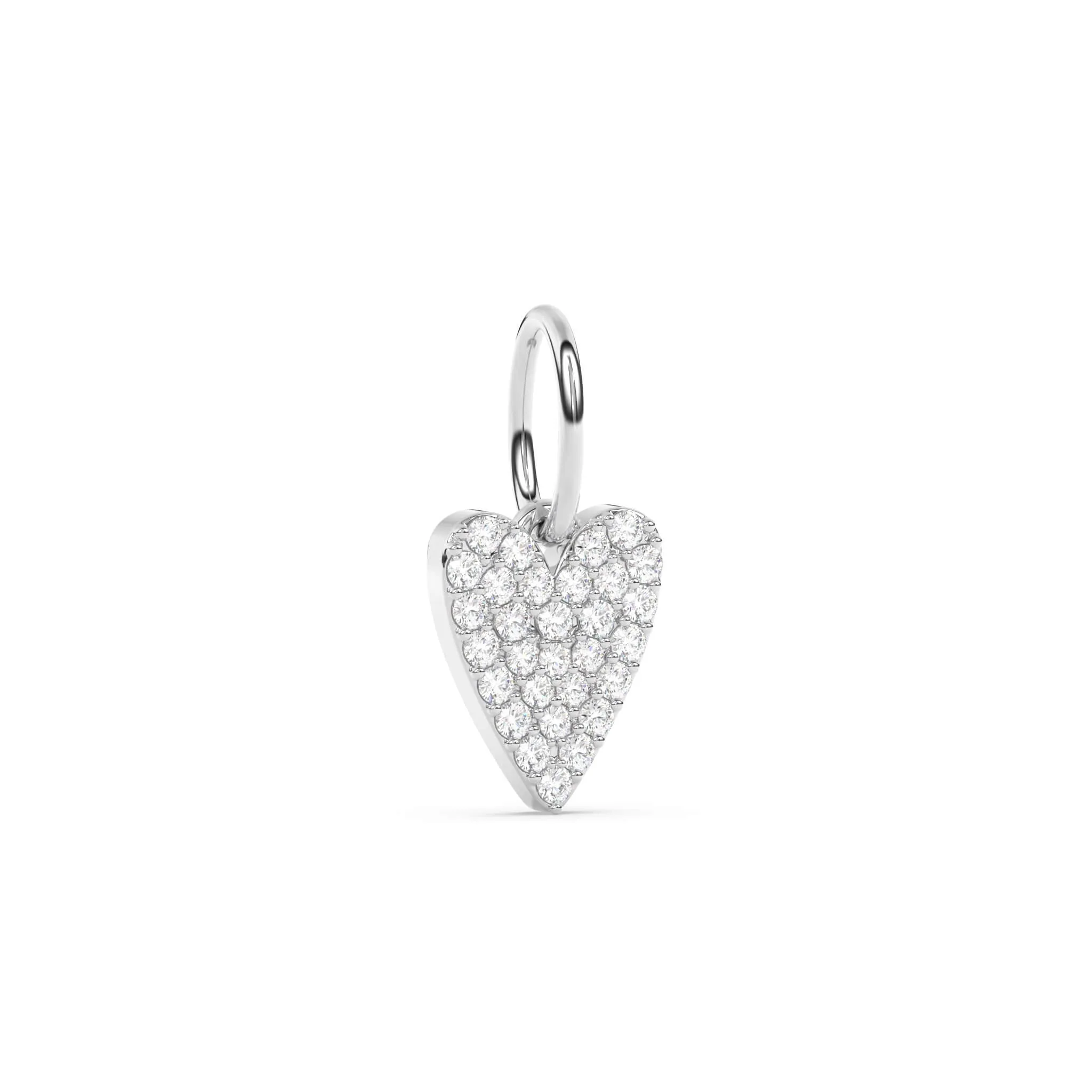 Diamon Heart Charm Necklace