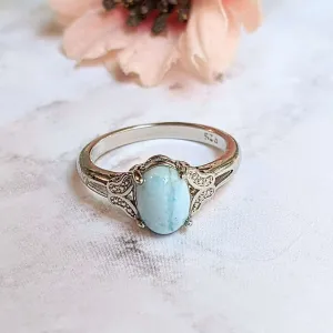 Dominican Larimar Ring - Size 6