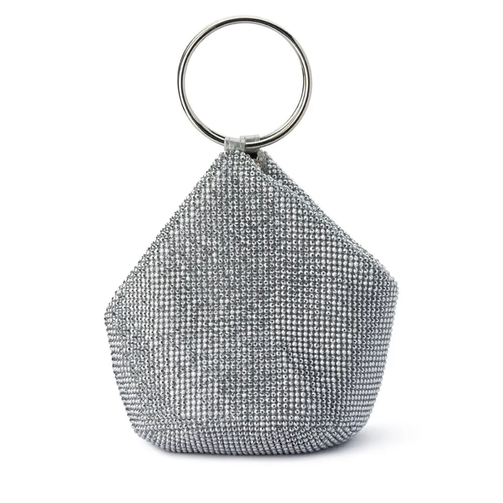 ELLIE Crystal Mesh Handle Bag