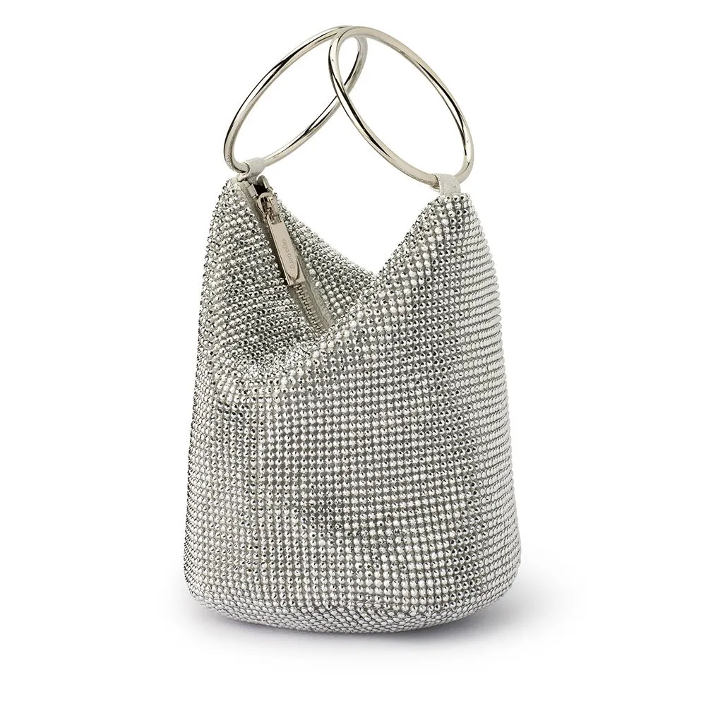 ELLIE Crystal Mesh Handle Bag